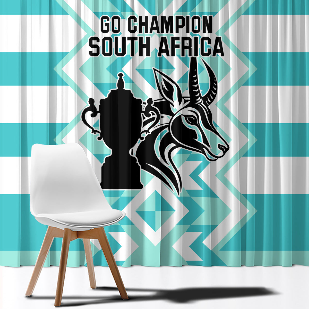 South Africa Rugby Window Curtain Commemorative World Cup Winners 2023 - Wonder Print Shop