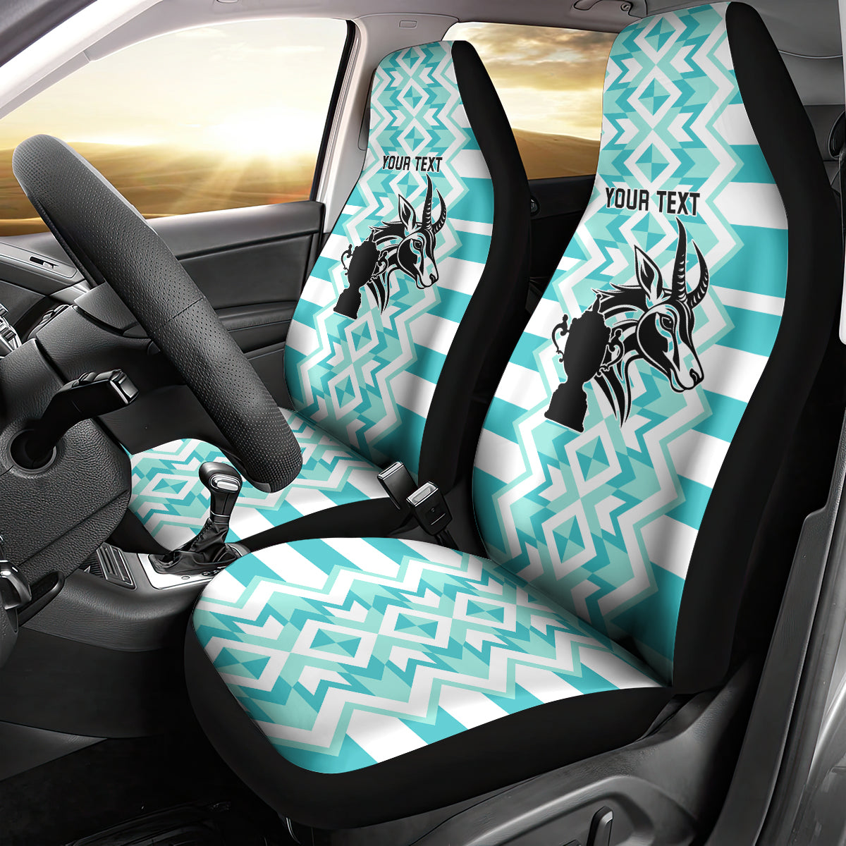 Personalised South Africa Rugby Car Seat Cover Commemorative World Cup Winners 2023 - Wonder Print Shop