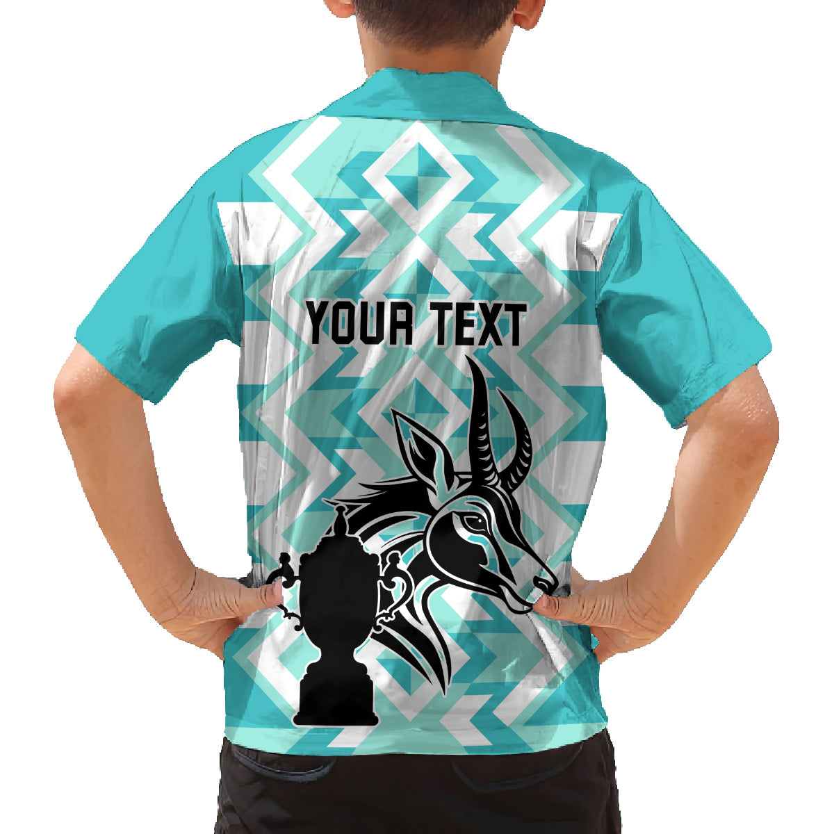 Personalised South Africa Rugby Family Matching Off Shoulder Short Dress and Hawaiian Shirt Commemorative World Cup Winners 2023 - Wonder Print Shop