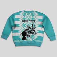 Personalised South Africa Rugby Kid Ugly Christmas Sweater Commemorative World Cup Winners 2023 - Wonder Print Shop