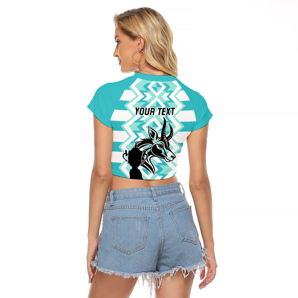 Personalised South Africa Rugby Raglan Cropped T Shirt Commemorative World Cup Winners 2023 - Wonder Print Shop