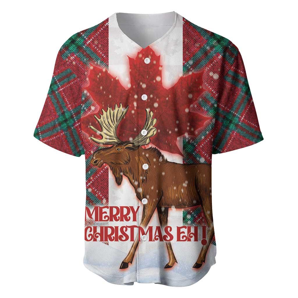 Canadian Christmas - Moose and Maple Retro Style Baseball Jersey - Wonder Print Shop
