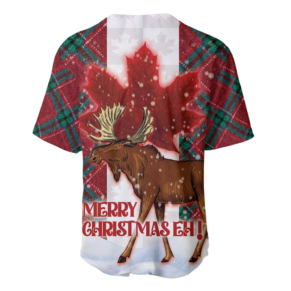 Canadian Christmas - Moose and Maple Retro Style Baseball Jersey - Wonder Print Shop