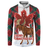Canadian Christmas - Moose and Maple Retro Style Button Sweatshirt - Wonder Print Shop