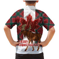 Canadian Christmas - Moose and Maple Retro Style Family Matching Mermaid Dress and Hawaiian Shirt - Wonder Print Shop