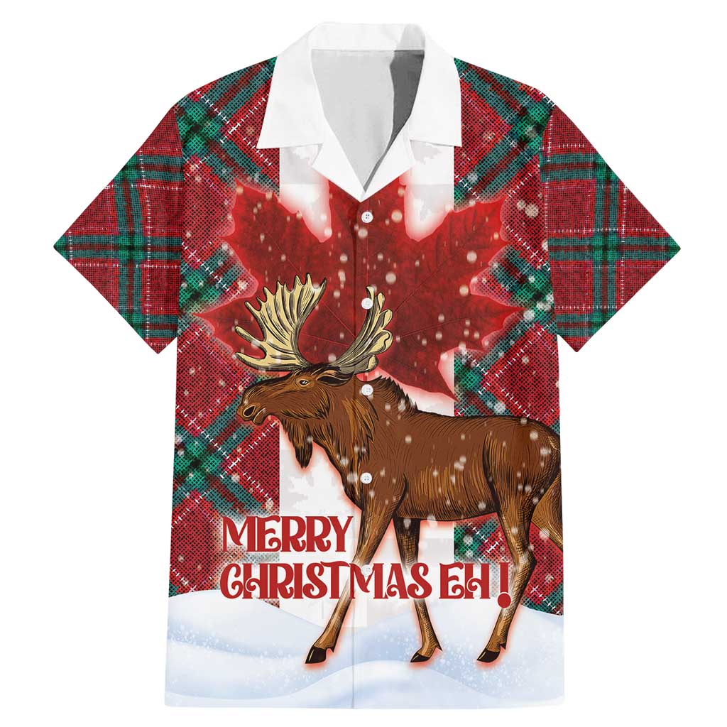Canadian Christmas - Moose and Maple Retro Style Family Matching Mermaid Dress and Hawaiian Shirt - Wonder Print Shop