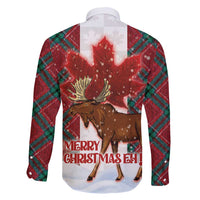 Canadian Christmas - Moose and Maple Retro Style Family Matching Short Sleeve Bodycon Dress and Hawaiian Shirt - Wonder Print Shop