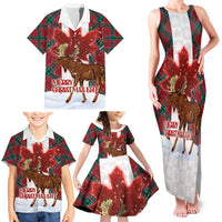 Canadian Christmas - Moose and Maple Retro Style Family Matching Tank Maxi Dress and Hawaiian Shirt - Wonder Print Shop