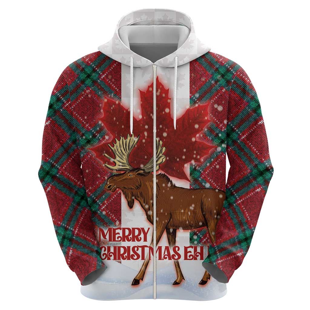 Canadian Christmas - Moose and Maple Retro Style Hoodie - Wonder Print Shop