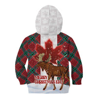 Canadian Christmas - Moose and Maple Retro Style Kid Hoodie - Wonder Print Shop