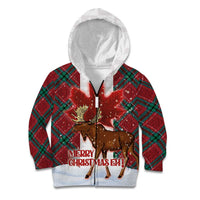 Canadian Christmas - Moose and Maple Retro Style Kid Hoodie - Wonder Print Shop