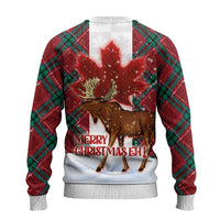 Canadian Christmas - Moose and Maple Retro Style Ugly Christmas Sweater - Wonder Print Shop