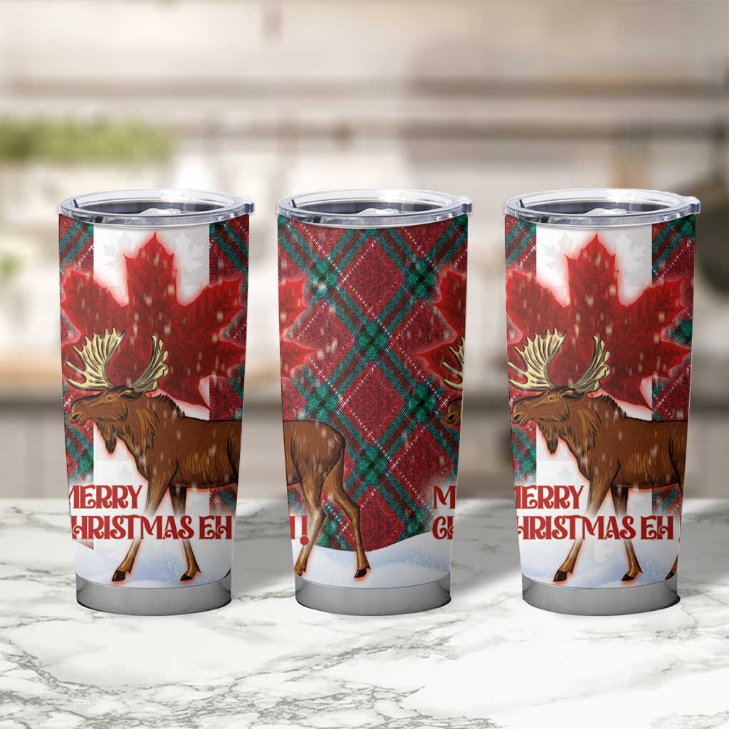 Canadian Christmas - Moose and Maple Retro Style Tumbler Cup - Wonder Print Shop