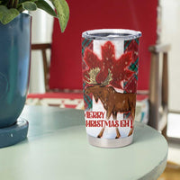 Canadian Christmas - Moose and Maple Retro Style Tumbler Cup - Wonder Print Shop