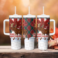 Canadian Christmas - Moose and Maple Retro Style Tumbler With Handle - Wonder Print Shop