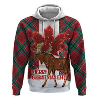Canadian Christmas - Moose and Maple Retro Style Zip Hoodie - Wonder Print Shop