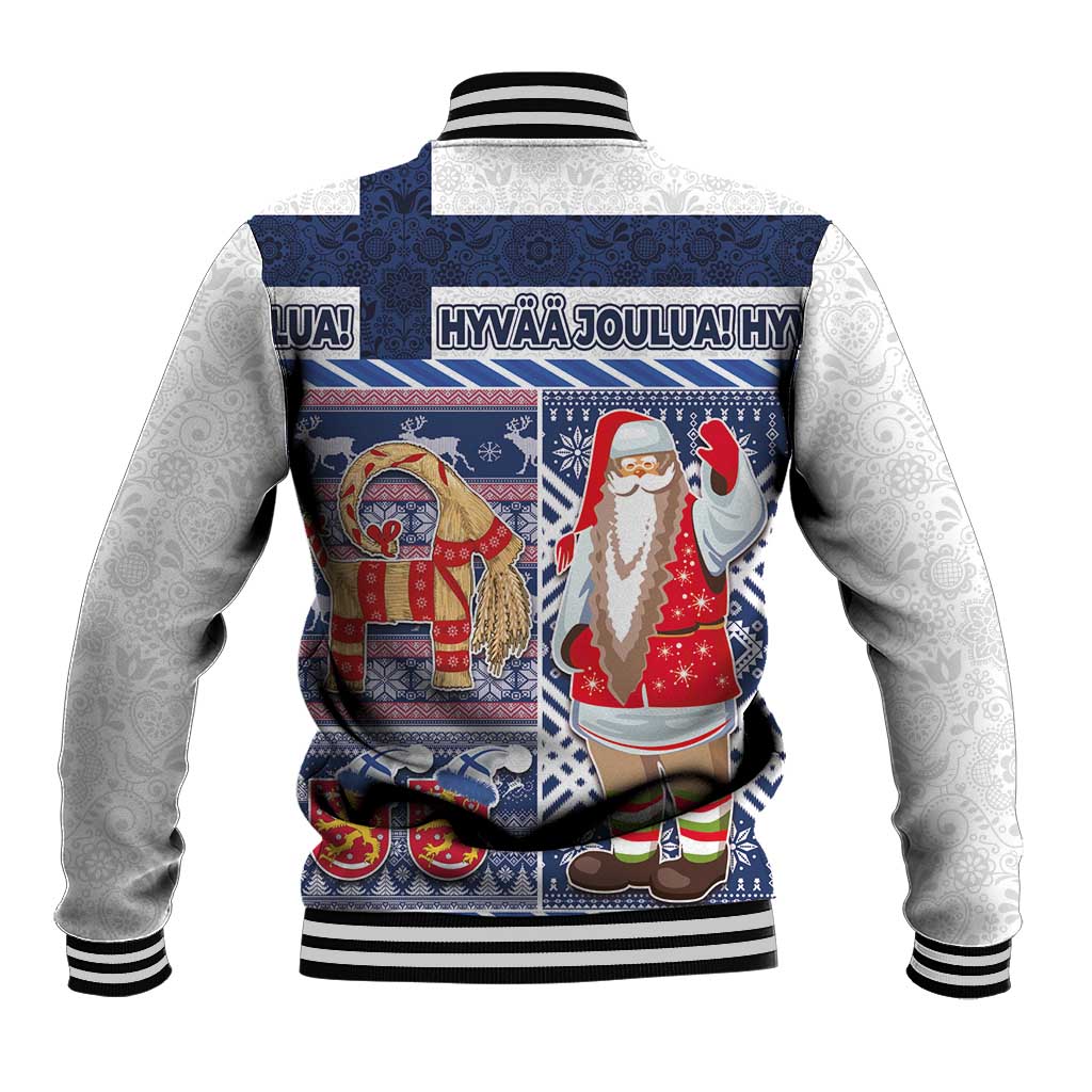 Yule Goat Joulupukki Finnish Christmas Baseball Jacket Scandinavian Pattern - Wonder Print Shop