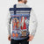 Yule Goat Joulupukki Finnish Christmas Button Sweatshirt Scandinavian Pattern - Wonder Print Shop