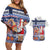 Yule Goat Joulupukki Finnish Christmas Couples Matching Off Shoulder Short Dress and Hawaiian Shirt Scandinavian Pattern - Wonder Print Shop