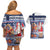 Yule Goat Joulupukki Finnish Christmas Couples Matching Off Shoulder Short Dress and Hawaiian Shirt Scandinavian Pattern - Wonder Print Shop