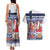 Yule Goat Joulupukki Finnish Christmas Couples Matching Tank Maxi Dress and Hawaiian Shirt Scandinavian Pattern - Wonder Print Shop