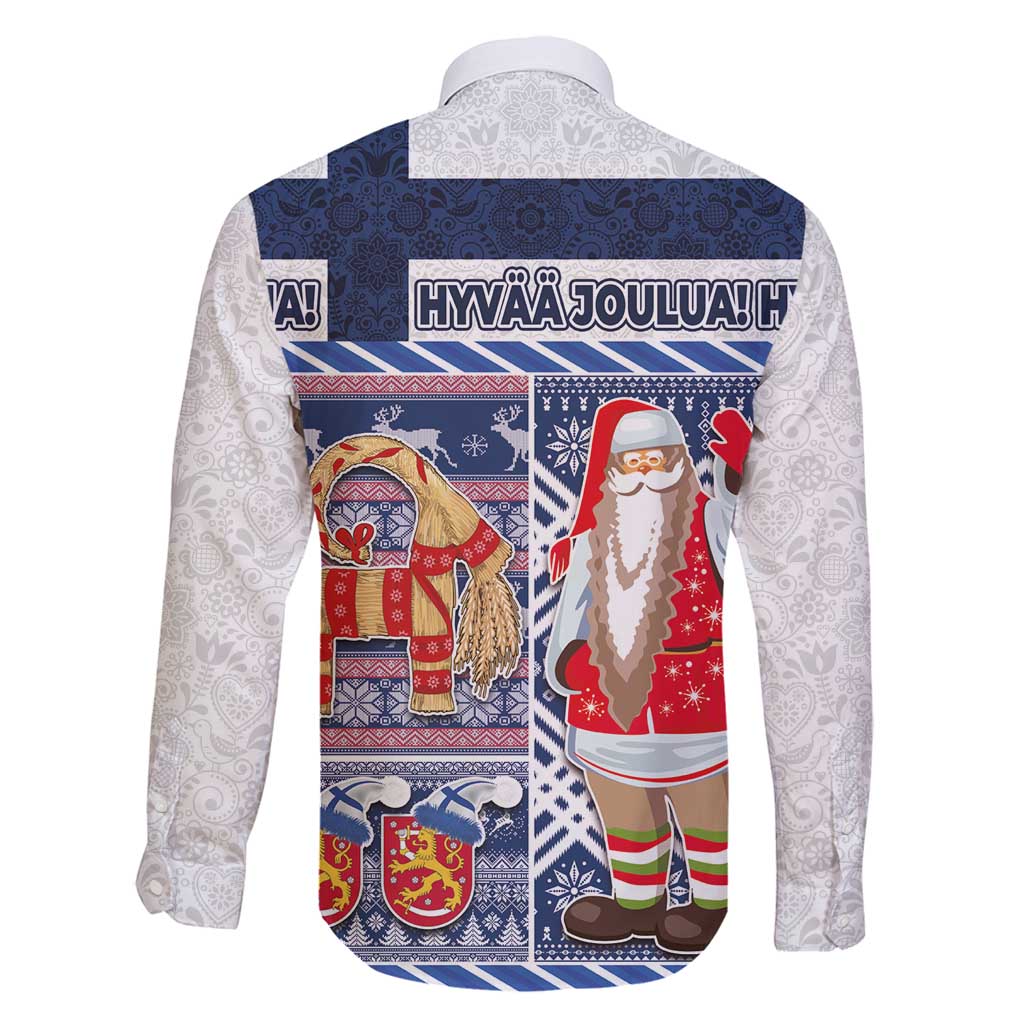 Yule Goat Joulupukki Finnish Christmas Family Matching Long Sleeve Bodycon Dress and Hawaiian Shirt Scandinavian Pattern - Wonder Print Shop