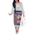 Yule Goat Joulupukki Finnish Christmas Family Matching Off The Shoulder Long Sleeve Dress and Hawaiian Shirt Scandinavian Pattern - Wonder Print Shop