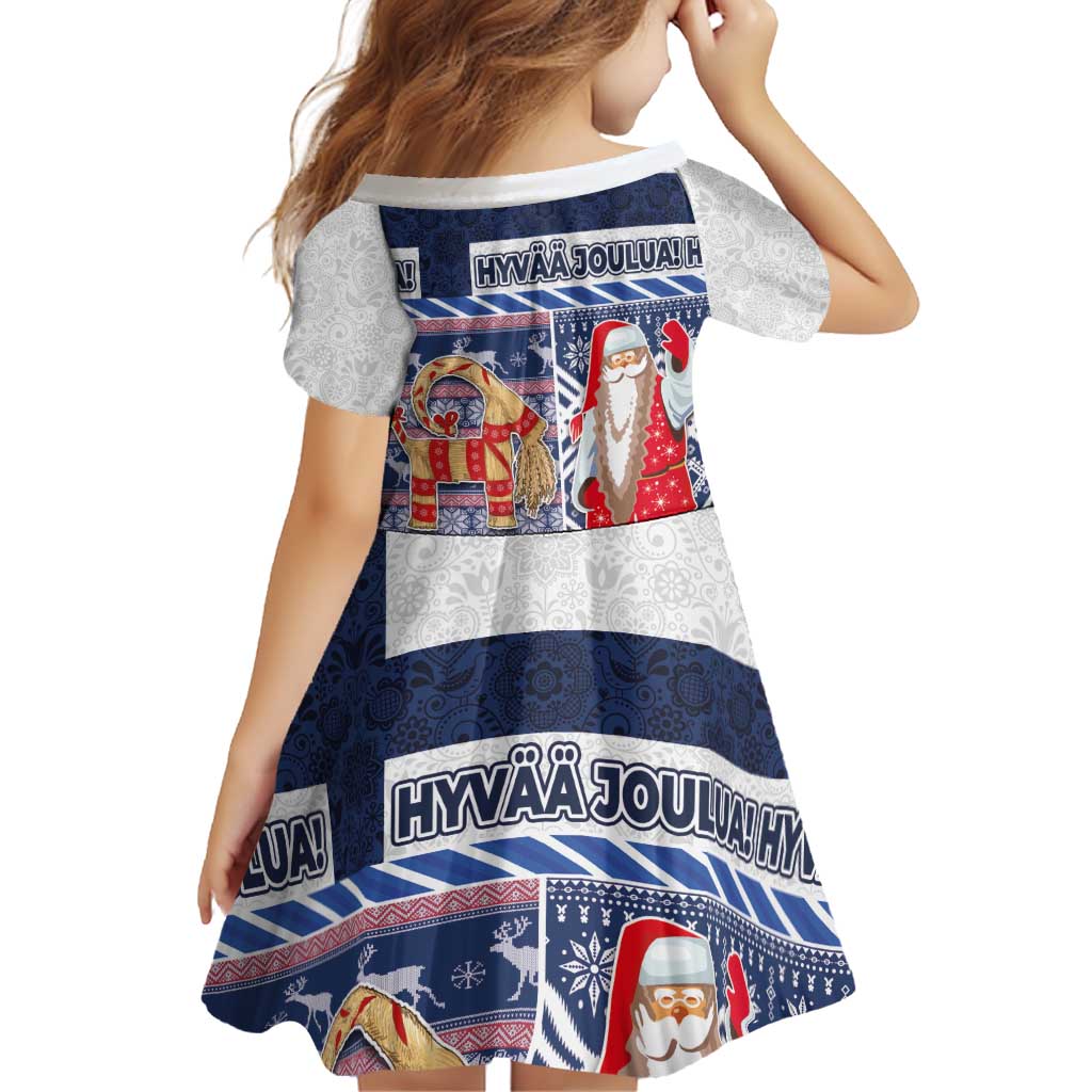 Yule Goat Joulupukki Finnish Christmas Family Matching Puletasi and Hawaiian Shirt Scandinavian Pattern - Wonder Print Shop