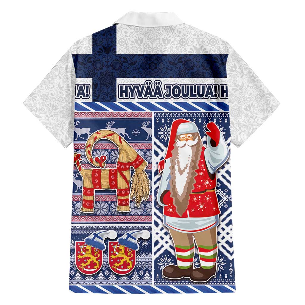 Yule Goat Joulupukki Finnish Christmas Family Matching Short Sleeve Bodycon Dress and Hawaiian Shirt Scandinavian Pattern - Wonder Print Shop