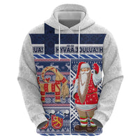 Yule Goat Joulupukki Finnish Christmas Hoodie Scandinavian Pattern - Wonder Print Shop