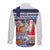 Yule Goat Joulupukki Finnish Christmas Long Sleeve Button Shirt Scandinavian Pattern - Wonder Print Shop