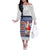 Yule Goat Joulupukki Finnish Christmas Off The Shoulder Long Sleeve Dress Scandinavian Pattern - Wonder Print Shop