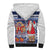 Yule Goat Joulupukki Finnish Christmas Sherpa Hoodie Scandinavian Pattern - Wonder Print Shop