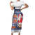 Yule Goat Joulupukki Finnish Christmas Short Sleeve Bodycon Dress Scandinavian Pattern - Wonder Print Shop
