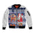 Yule Goat Joulupukki Finnish Christmas Sleeve Zip Bomber Jacket Scandinavian Pattern - Wonder Print Shop