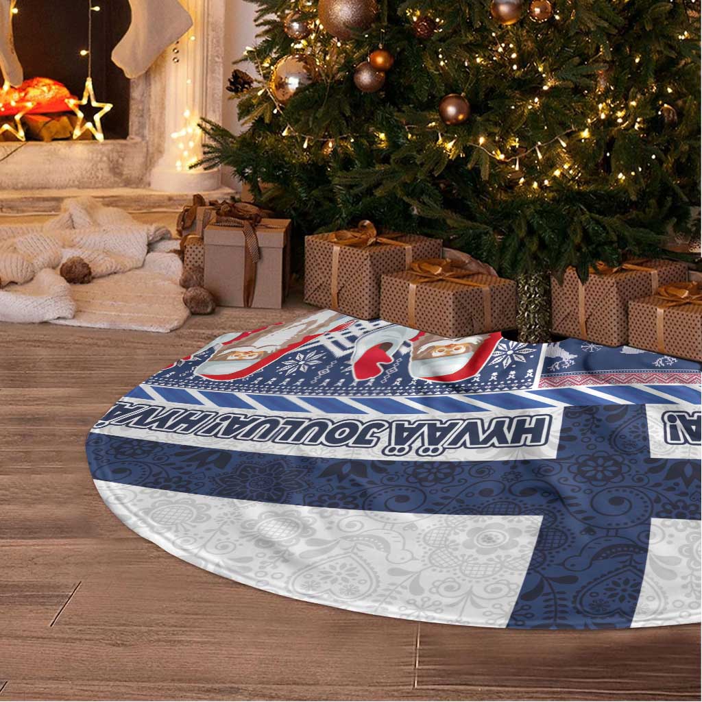 Yule Goat Joulupukki Finnish Christmas Tree Skirt Scandinavian Pattern - Wonder Print Shop
