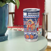 Yule Goat Joulupukki Finnish Christmas Tumbler Cup Scandinavian Pattern - Wonder Print Shop