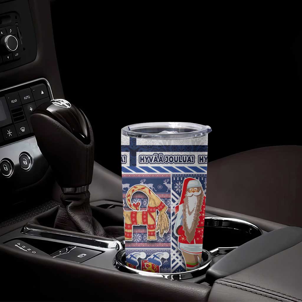 Yule Goat Joulupukki Finnish Christmas Tumbler Cup Scandinavian Pattern - Wonder Print Shop