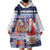 Yule Goat Joulupukki Finnish Christmas Wearable Blanket Hoodie Scandinavian Pattern - Wonder Print Shop