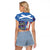 Santa Claus Thistle Scottish Christmas Raglan Cropped T Shirt Tartan Pattern - Wonder Print Shop