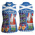 Santa Claus Thistle Scottish Christmas Women Sleeveless Polo Shirt Tartan Pattern - Wonder Print Shop
