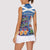 Santa Claus Thistle Scottish Christmas Women Sleeveless Polo Shirt Tartan Pattern - Wonder Print Shop
