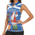 Santa Claus Thistle Scottish Christmas Women Sleeveless Polo Shirt Tartan Pattern - Wonder Print Shop