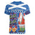 Santa Claus Thistle Scottish Christmas Women V-Neck T-Shirt Tartan Pattern - Wonder Print Shop