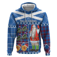 Santa Claus Thistle Scottish Christmas Zip Hoodie Tartan Pattern - Wonder Print Shop