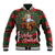 Santa and Higland Cows Scottish Christmas Baseball Jacket Tartan Pattern - Wonder Print Shop