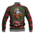 Santa and Higland Cows Scottish Christmas Baseball Jacket Tartan Pattern - Wonder Print Shop