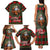 Santa and Higland Cows Scottish Christmas Family Matching Tank Maxi Dress and Hawaiian Shirt Tartan Pattern - Wonder Print Shop
