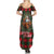 Santa and Higland Cows Scottish Christmas Summer Maxi Dress Tartan Pattern - Wonder Print Shop