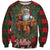 Santa and Higland Cows Scottish Christmas Sweatshirt Tartan Pattern - Wonder Print Shop
